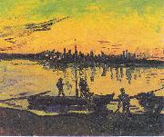 Vincent Van Gogh Dockers in Arles oil painting reproduction